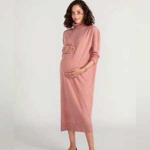 HATCH Ellie Turtleneck Dress in Rose